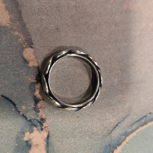 PANDORA "Changing Seasons" Silver Braided Women's Ring - Picture 4 of 5